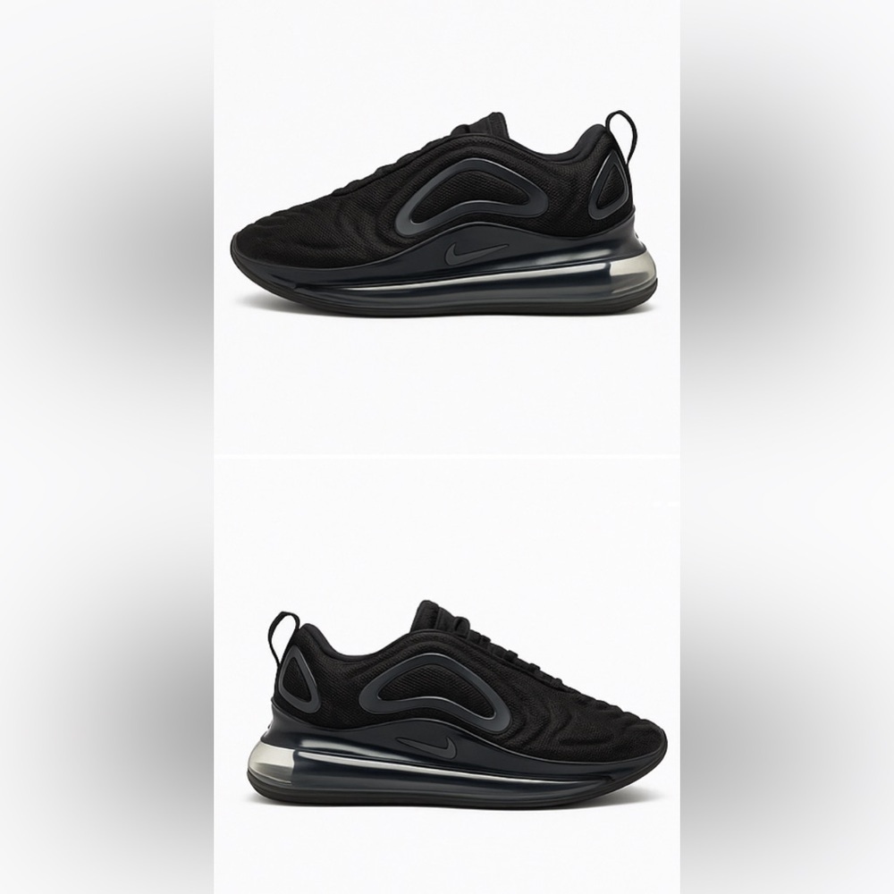 💃 Nike Air Max 720 Black ✨ Women’s 7 • Sleek • Air Cushion Comfort.✨ - Picture 2 of 4